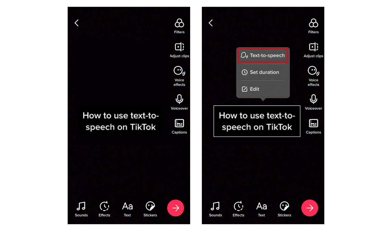 how to have text to speech on tiktok live